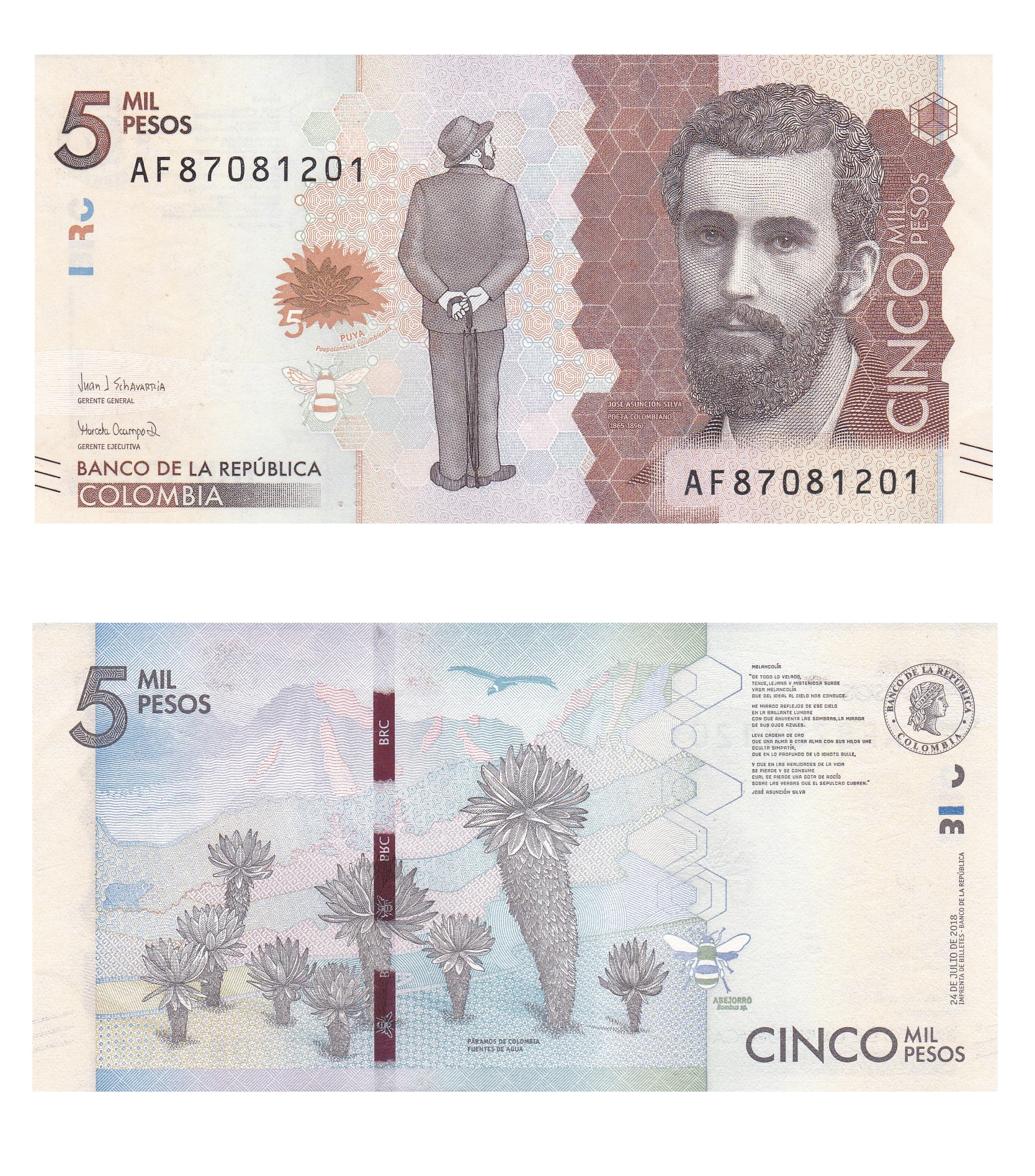 Colombia #459d 5.000 Pesos
